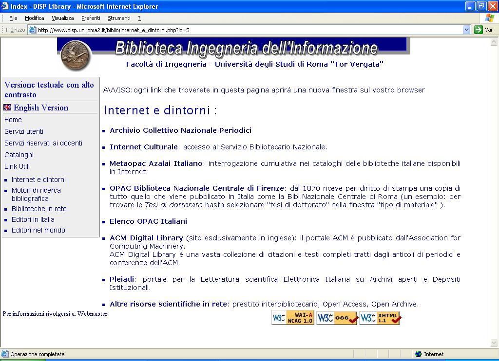 Example of URL: Infomation