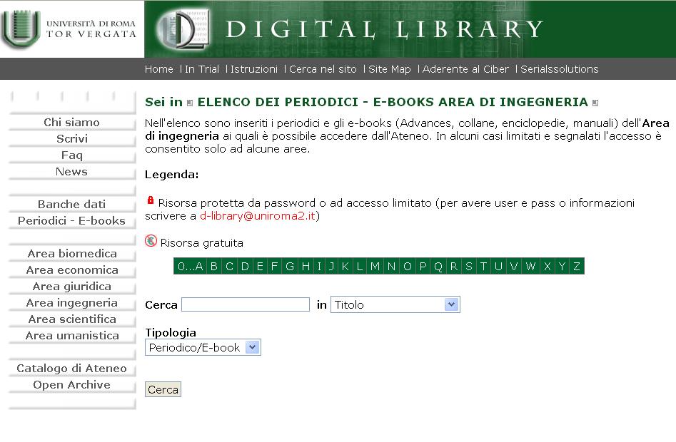 Example search for a online periodic journal To be