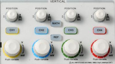 2.6 Vertical System The vertical control could be used for displaying waveform, rectify scale and position. Vertical Position knob Volt/div knob Picture 2.6-1 2.6.1 CH1, CH2, CH3, CH4 Channel Table 2-1 CH1,CH2,CH3,CH4 function menu 1: Option Setting Introduction Coupling DC AC GND DC passes both AC and DC components of the input signal.