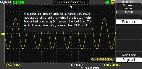 2.14 Online Help Function The oscilloscope has an online help function that supplies multi-language help information, and you can recall them to help you operate the oscilloscope when you need.