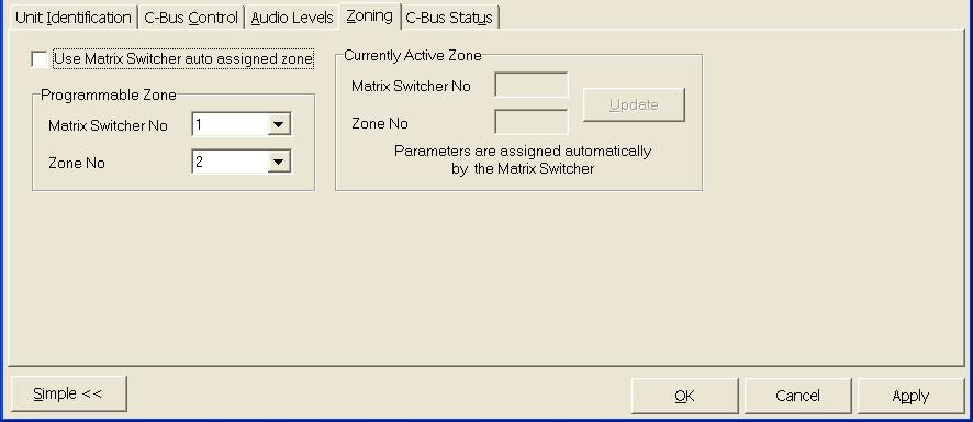 Installation Instructions Amplifiers in Standalone Mode When Amplifiers are connected in standalone mode (using a Distribution Unit instead of a Matrix Switcher), the zone number must be manually