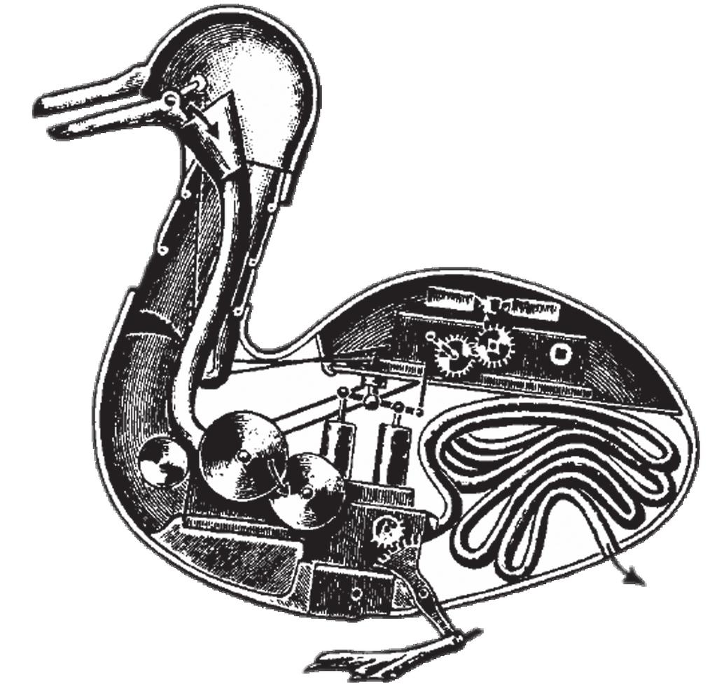 forum/organism Mechanical duck (via Wikimedia Commons) an infection, to fully involuntary processes like digestion).
