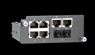 Ethernet combo modules support or SFP slots. See page - to select the SFP-G series Gigabit Ethernet modules for your application.