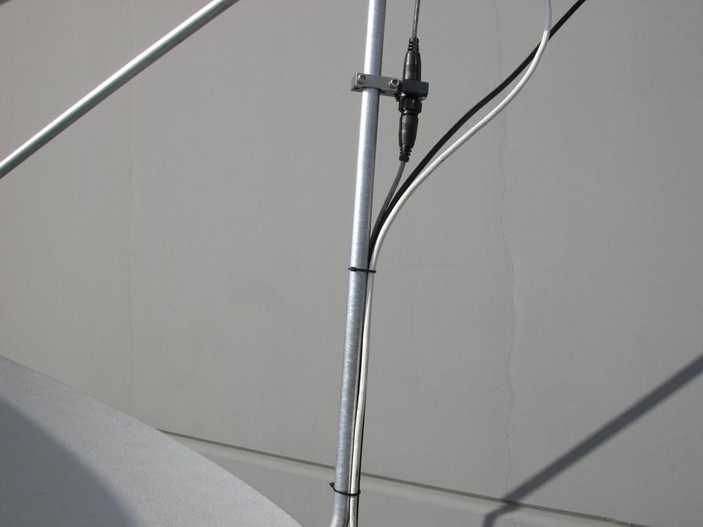 A/R Installer Manual TRIA ASSEMBLY 1. Route the Transmit coax, Receive coax and the Skew cable along the bottom LNB support arm and hold into place using cable ties. 2.
