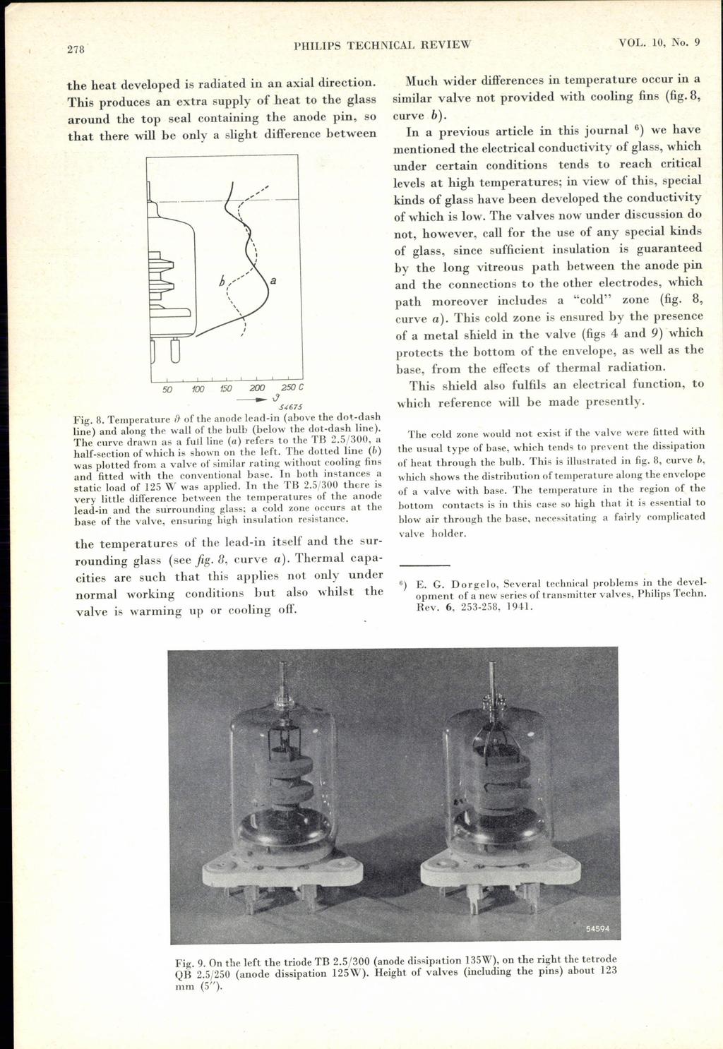 278 PHILIPS TECHNICAL REVIEW VOL. 10, No. 9 the heat developed is radiated in an axial direction.
