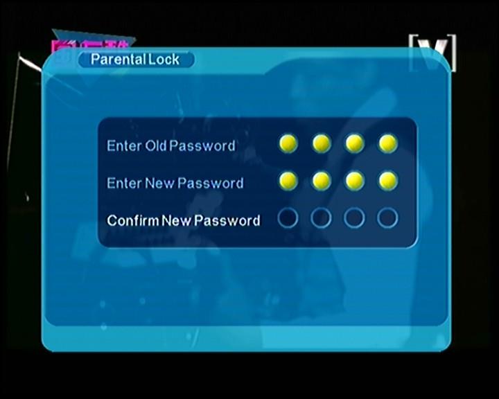 Digital TV Parental Control: To prevent the unauthorized Accessing of your STB, you can set the Parental control password to you receiver.