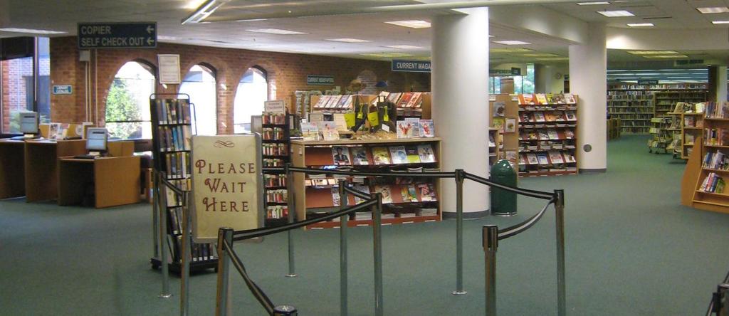There are many different areas within the library.