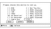 AV NETWORK SETUP WIZARD SETUP PROCEDURE USING AV NETWORK DEVICE CODES: An AV Receiver example is shown below.