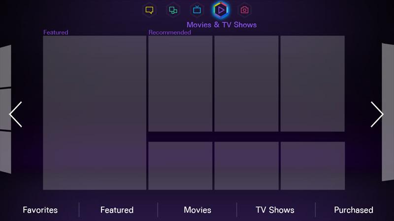 Movies & TV Shows "" The displayed image may differ depending on the model. This functions is only available on U.S.A. Movies & TV Shows recommends you Movies and TV Shows video on demand content.