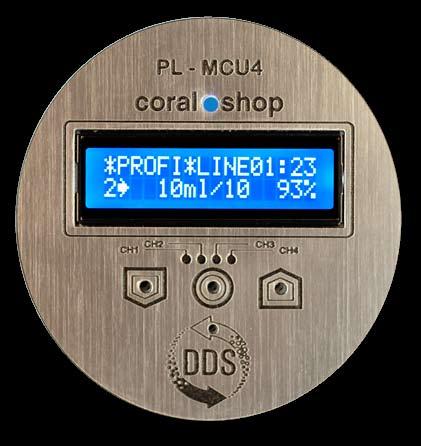 Profi Line Power LED DDS Status Real-time clock Channel # Remaining content Dosage volume / cycles per 24 hrs.