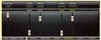 Reflections and Echoes There are two types of delay voices in the Lexicon Vintage Plate plug-in: Reflections are simple delay voices leading from one of the input channels to one of the output