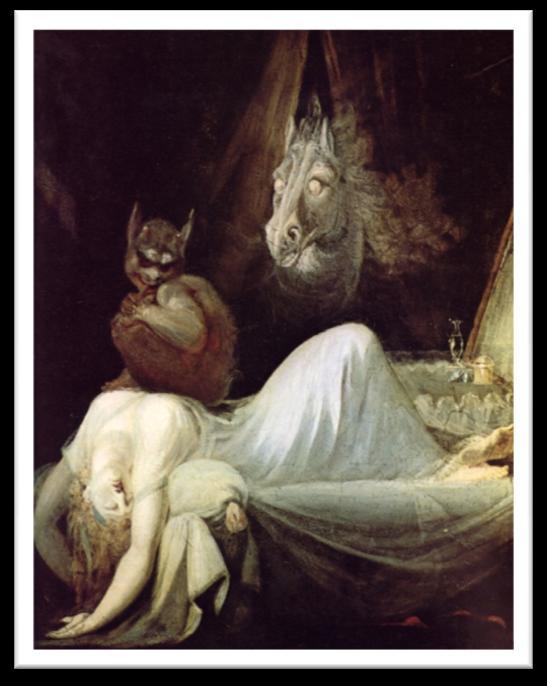 Music in the Classical Period 1750-1825 9 was explored. J.H. Fuseli s The Nightmare (1780) shows how strongly the artist wished to convey horror to the 18 th century audience.