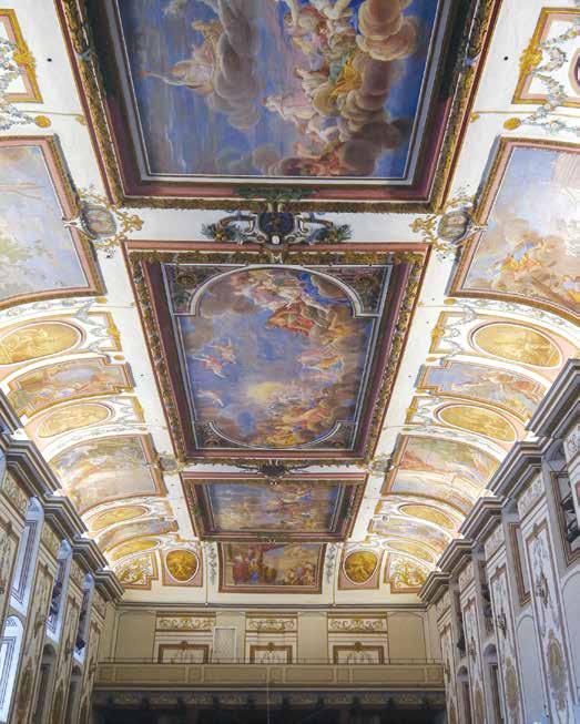 WIKIMEDIA COMMONS: ZAIRON The ceiling of the Haydn Hall in Schloss Esterházy in Eisenstadt, Austria, one of the Esterházy family s summer residences.