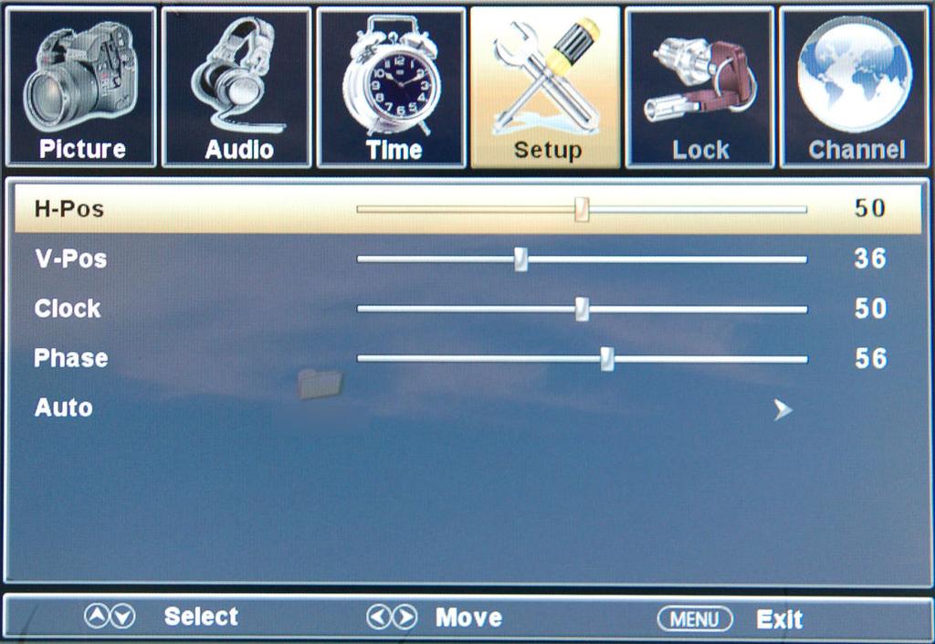 SETUP This option allows user to adjust the TV s miscellaneous options such as PC, closed captioning, zoom mode, backlight, and menu language. 1. Press MENU to open the OSD. 2.