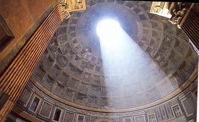 Figure 67: The Pantheon, Rome, Italy Day lighting in architectural design is difficult to adequately control yet it is essential to our own well-being and subsequently to the experience of the design