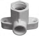 40 DROP EAR ELBOW (3-Ears) Washer Included 520411 1/2" (Hub x FPT) 25 250 7.