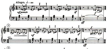 This piece from Mikrokosmos by Bela Bartok