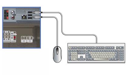 1) You can connect USB devices such as a mouse or keyboard.