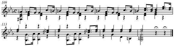 103 The introductory role of the first movement is indicated by a half cadence in the tonic key at the end that anticipates the next movement (Ex. 5.41).