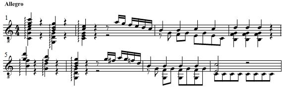63 I. Allegro The Allegro is launched with the traditional vigorous triple bold chords, a typical orchestral opening gesture, at a strong dynamic level (Ex. 5.1).