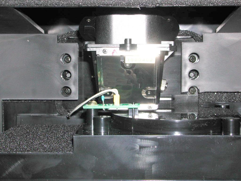 PT43LC14 / PT50LC14 / PT60LC14 a. Mechanical Picture Position Adjustment (Tilt) 1) Loosen the 4 s on the Projection Unit. b.