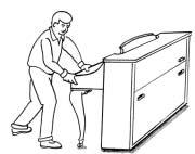 ASSEMBLY PLEASE DO NOT PUSH OR ROLL YOUR PIANO! LIFT THE PIANO AND CARRY IT TO YOUR DESIRED LOCATION.