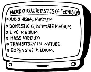 Broadcast media in general and television in particular involves