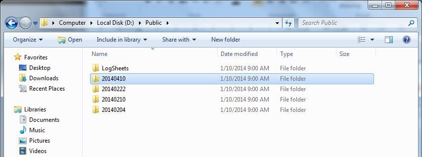 Open the folder of your recording to confirm