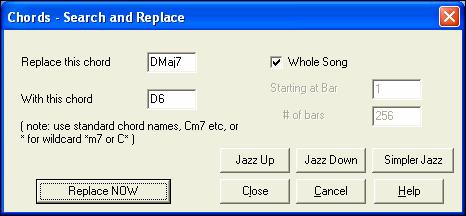 Edit Dialogs Chord Settings If you can t remember the various keystrokes to put in rests and pushes, you can use the Chord Options dialog box instead.