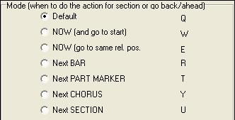 The section numbers are saved with the song. Once you have defined the sections, you can jump to a certain section of the song as the song is playing, simply by: 1.