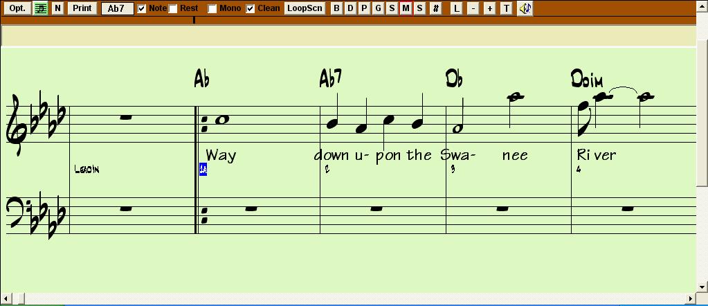 Chapter 7: Notation and Printing Band-in-a-Box offers a variety of notation and printing features, both for viewing parts on-screen as they play and for printing them as sheet music.