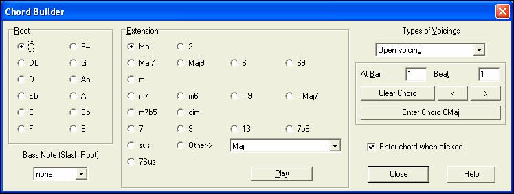 Enter Chords Using a MIDI Controller Keyboard If you have a MIDI controller keyboard, you can use it to enter chords into Band-in-a-Box. Play a chord on your MIDI keyboard, and then type Ctrl+Enter.