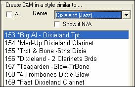 To filter the Melodists, de-select the All checkbox and then check on the genre that you are interested in. And you can also filter to show/not show melodists from Melodist sets that you don t have.