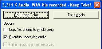 Punch-In Recording Punch-in audio recording allows you to punch-in record or overdub a section of audio. You can select a section to punch-in by highlighting it in the Audio Edit window.