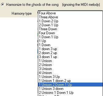 Choir Effect In the TC-Helicon dialog, you can select a choir effect, from none/small/medium/large.