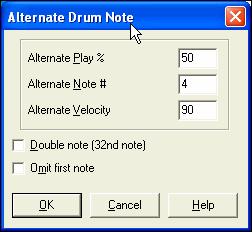 .MID ]function would extract the drum notes from the MIDI file, and put them on the drum grid. Drum Screen Alternate Notes What are alternate notes? Alternate notes can be entered for any note.