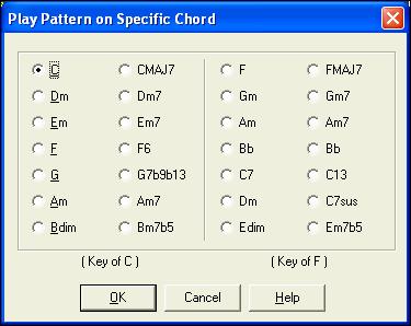Remember that to get Bass Macros working you must: - Hit the right note # (you may be out by an octave). - Set OK to use macros to Yes. - Playback the Pattern with [F8] key or [CHORD] button.