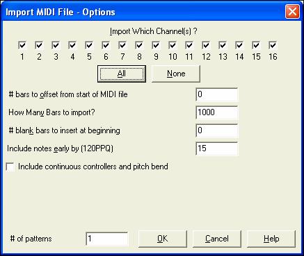 In the StyleMaker, when you choose Pattern Import from a MIDI File (or clipboard or Melody track) the dialog shows a further option at the bottom.