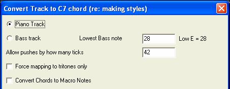 For example, if you are on the 4 beat row, the patterns will get inserted offset by 4 beats, so you'd get patterns for each bar in the 8 bars imported.
