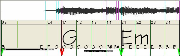 The Audio Chord Wizard is then launched, and more Progress messages will flash on screen as the file is analyzed and imported.