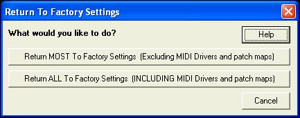 If you choose MOST settings, the patch map and drum kit will be left intact, and not reset. If you choose ALL settings, all settings will be reset to factory. What add-ons do I have?