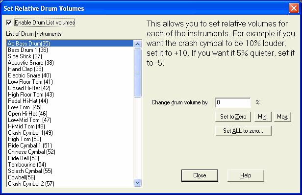 The default settings are to change the volumes by 0 %, which would leave them as they are.