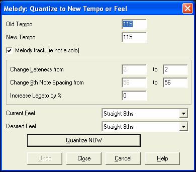Otherwise, the notes will be moved the % toward the target quantization. - Quantize Start Times. By default, this option is set to Yes.
