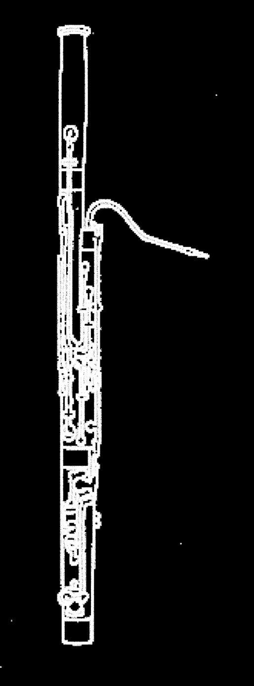 Bassoon Bassoon players will often play contrabassoon which is even bigger, lower, and stands on the floor. Sound is made by blowing air inside of the instrument.