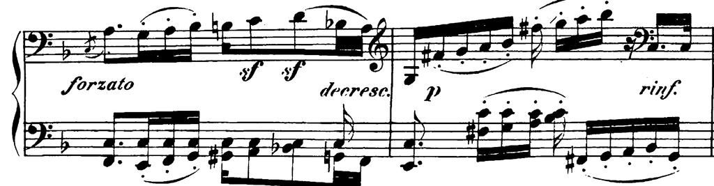 8 his way up the piano registers while at the same time creating tension in the texture and harmony as seen in Example 5.
