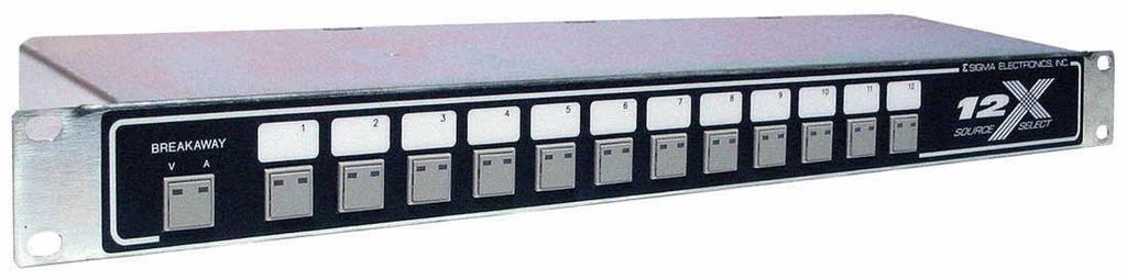 12X SERIES 12x1 Switcher Video / StereoAudio or Video Only Instruction Manual Sigma
