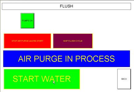 by pressing the green button labeled START WATER.