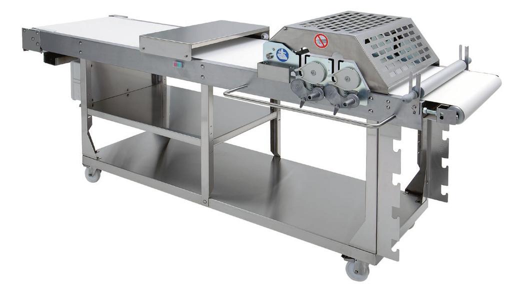 Durable and stable The sturdy stainless-steel construction of the dough sheeters and cutting tables guarantees a long service life. You have a choice between cutting tables of 2.6 m and 3.