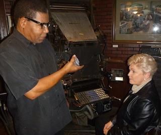 Suzy Kees at a Lineotype Machine In the late 1800 s, the Linotype machine was invented that