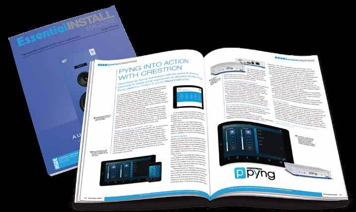 Essential Install Magazine Editorial Features January ISE Preview Lighting & Lighting Control Supplement: Brackets, Racking & Furniture Bonus circulation ISE February ISE Review Digital Signage